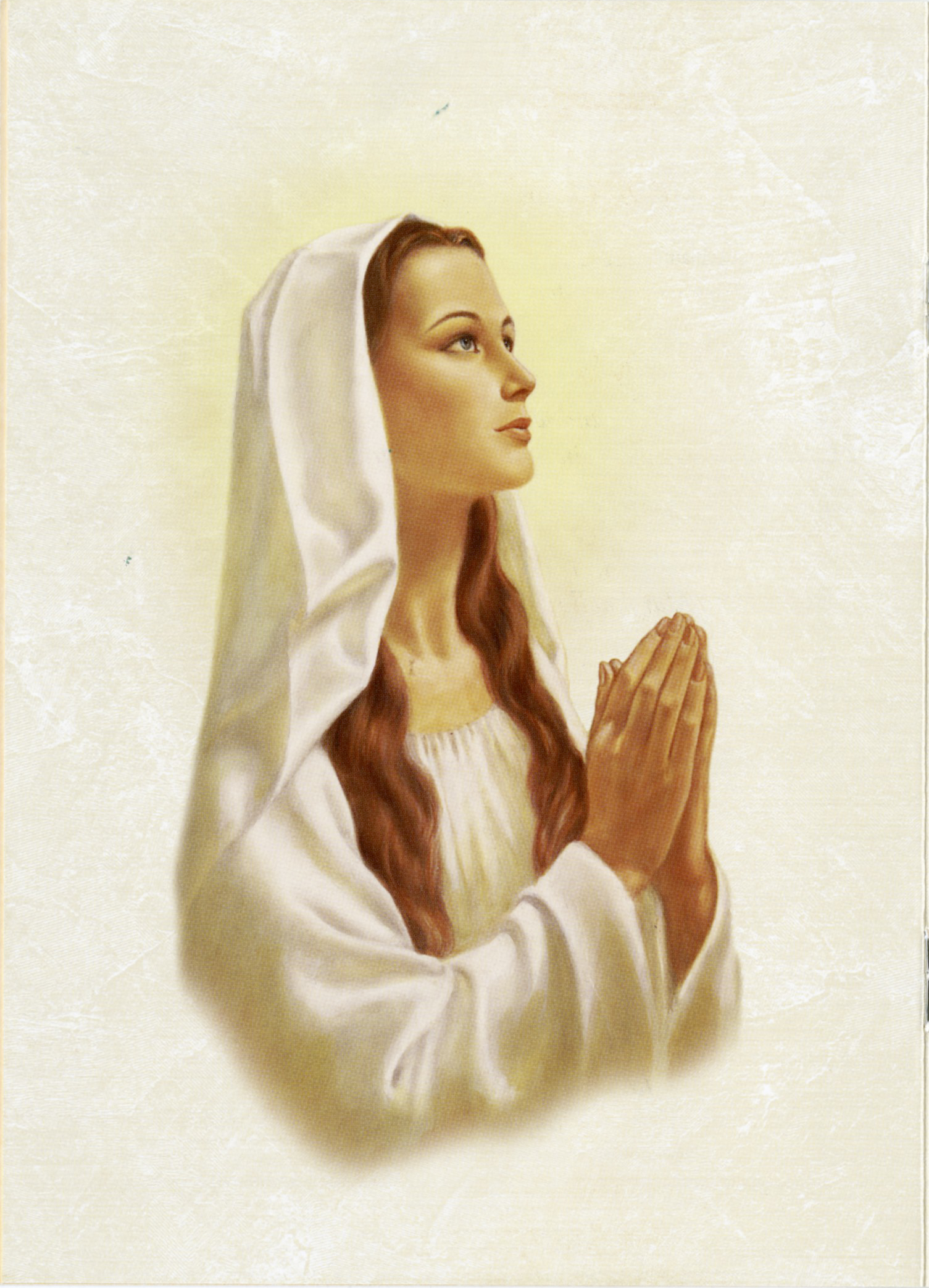 Beige Mary Sympathy Folder | Mass Cards