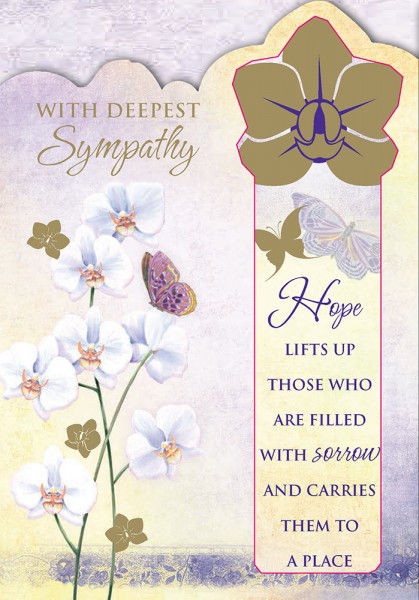 Floral Bookmark Sympathy | Mass Cards